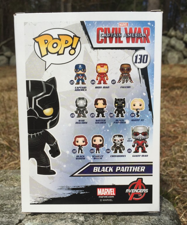 Box Back Funko Black Panther POP Figure