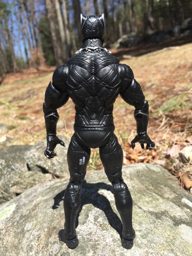 Back of Marvel Legends Civil War Black Panther Figure