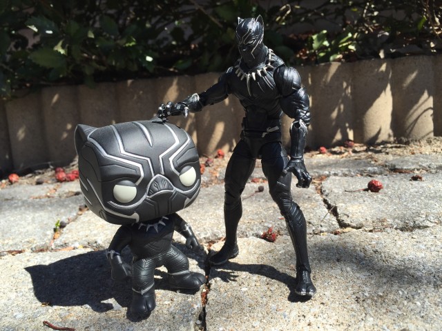 Comparison of Funko Black Panther POP Vinyl & Marvel Legends Black Panther Civil War Figure