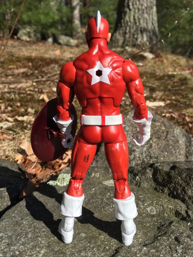 Back of Marvel Legends 6" Red Guardian Figure