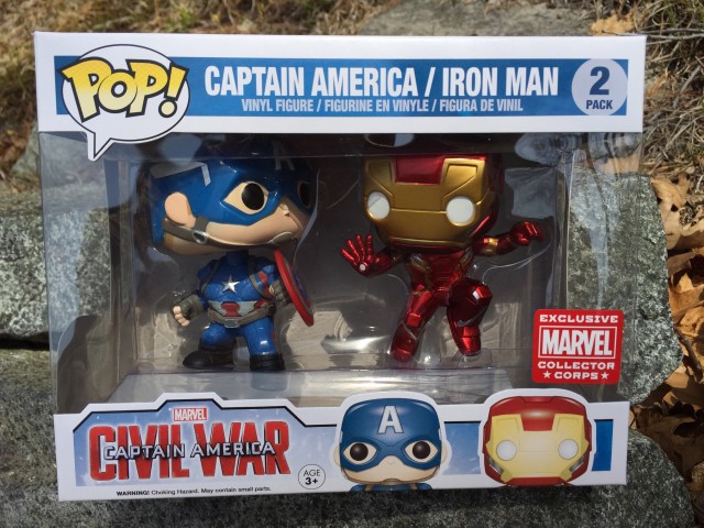 Marvel Collector Corps Civil War POP Vinyls Two-Pack Captain America Iron Man