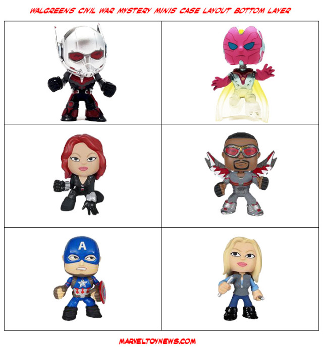 Walgreens Exclusive Civil War Mystery Minis Case Layout Bottom Layer