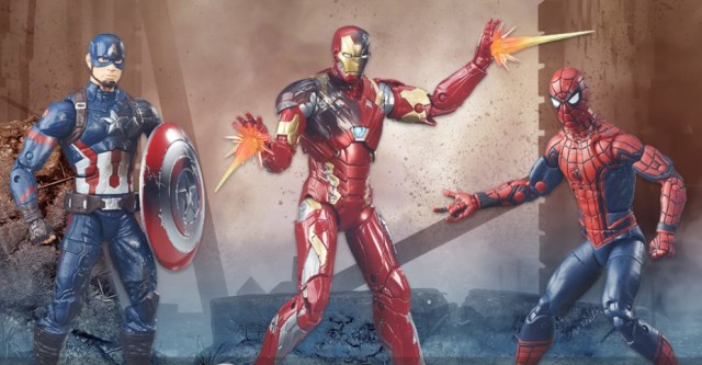 Captain America Civil War Marvel Legends Spider-Man Three-Pack Hi-Res