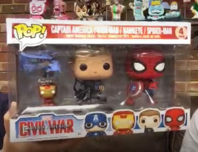 Funko Captain America Civil War 4-Pack Box Spider-Man Hawkeye