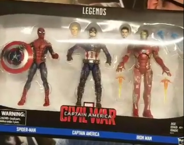 Marvel Legends Civil War Spider-Man Figure with Captain America Shield
