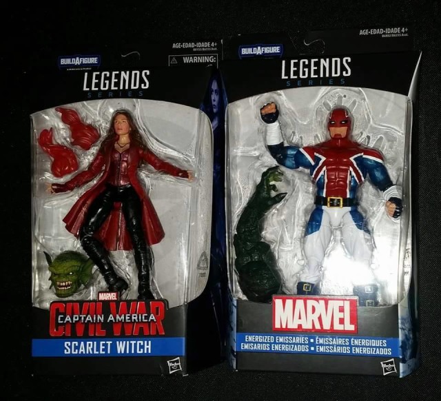 Captain America Marvel Legends Scarlet Witch & Captain Britain Figures