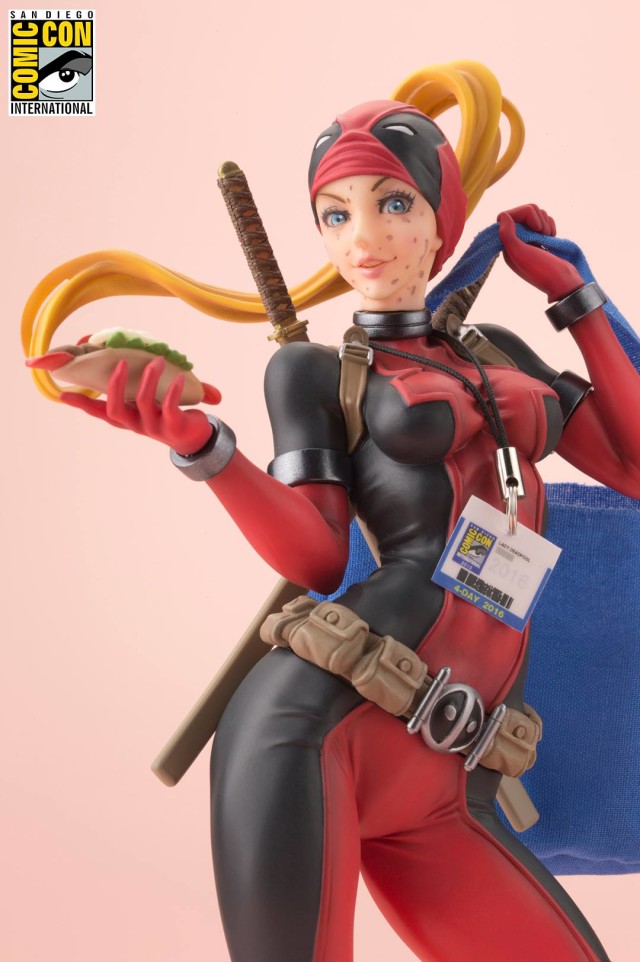 Close-Up of Lady Deadpool SDCC 2016 Exclusive Kotobukiya Bishoujo Statue