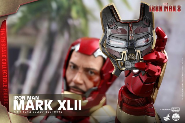 Hot Toys Quarter Scale Mark XLII Iron Man Tony Stark Head Sculpt