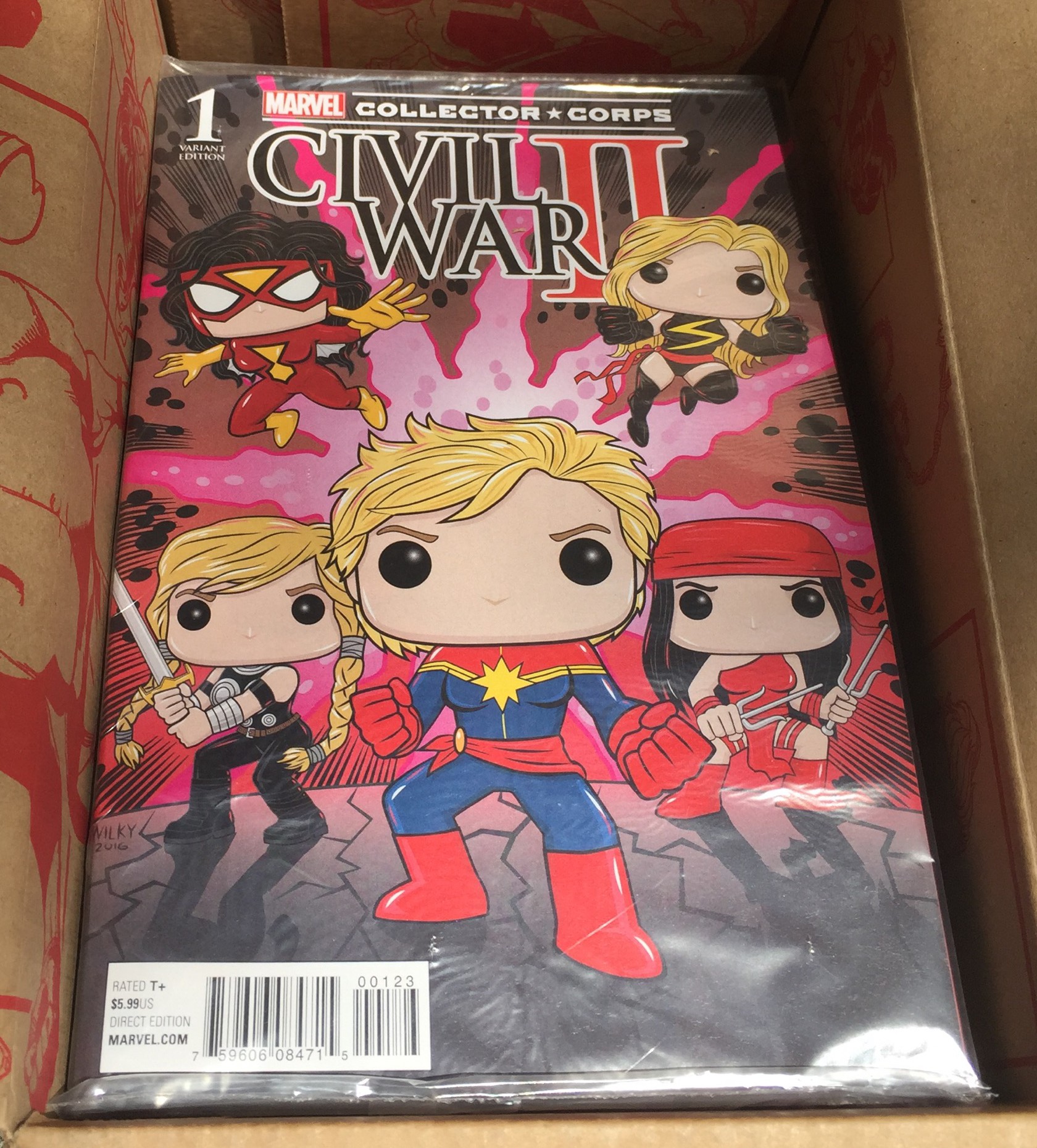 Lot of 3 FUNKO POP Marvel Collector Corps Exclusive VARIANT COVER COMICS New 