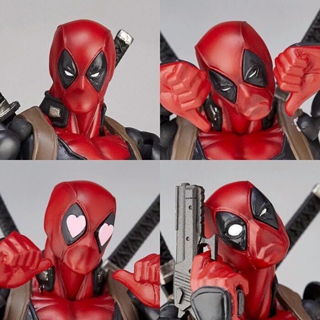 Kaiyodo Revoltech Deadpool Heads Interchangeable