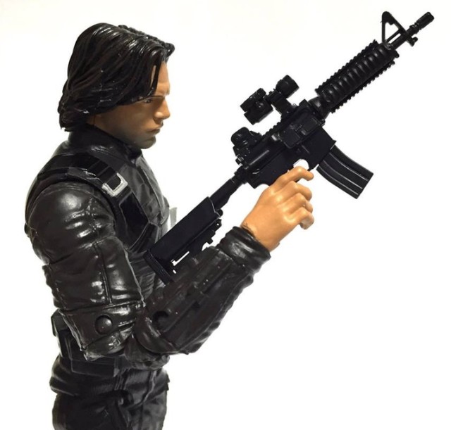 Marvel Legends Captain America Civil War Winter Soldier Holding Gun