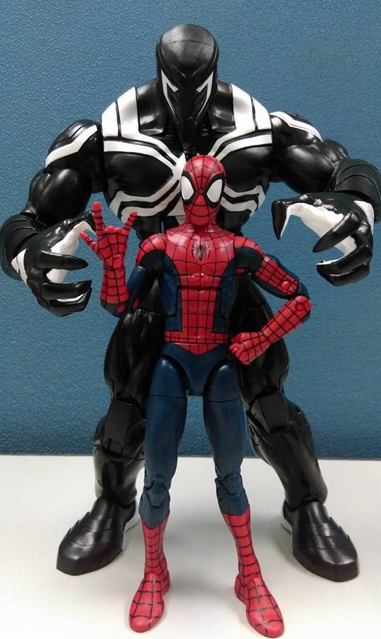 Marvel Legends Space Venom Build-A-Figure Size Scale Comparison Photo