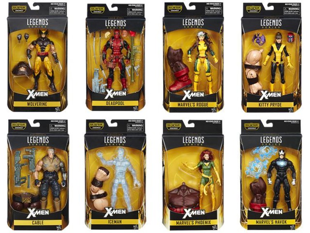 Marvel Legends X-Men Series Figures Packaged