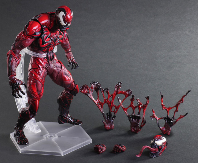 Venom Play Arts Kai Limited Color Version Carnage Figure and Accessories