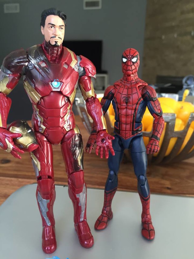 Battle Damaged Iron Man Marvel Legends Civil War Figure with Tony Stark Head