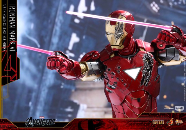 Die-Cast Mark 6 Iron Man Hot Toys Figure Shooting Lasers