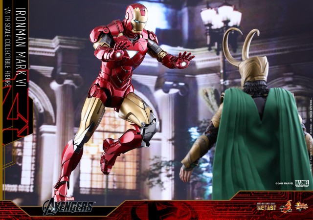 Hot Toys Avengers Loki vs. Iron Man Mark VI Die-Cast