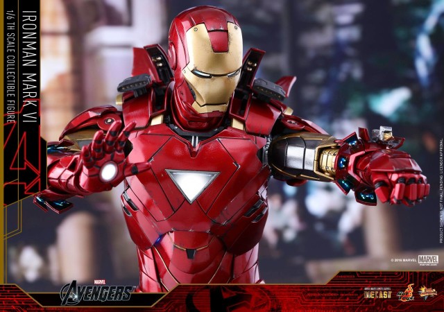 Hot Toys Die-Cast Iron Man Mark 6 Sixth Scale Figure Light-Up Features