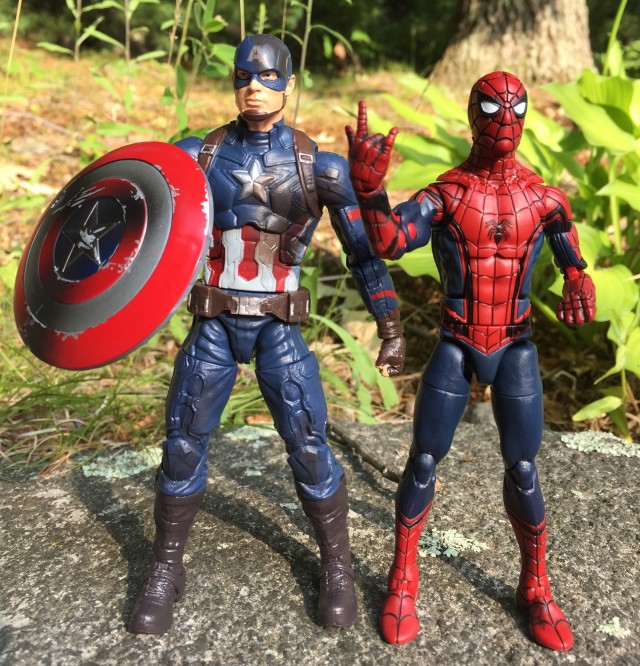 Size Comparison Hasbro Marvel Legends Civil War Captain America & Spider-Man Figures