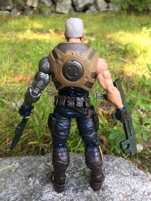 Back of Marvel Legends Cable 6 Inch Figure