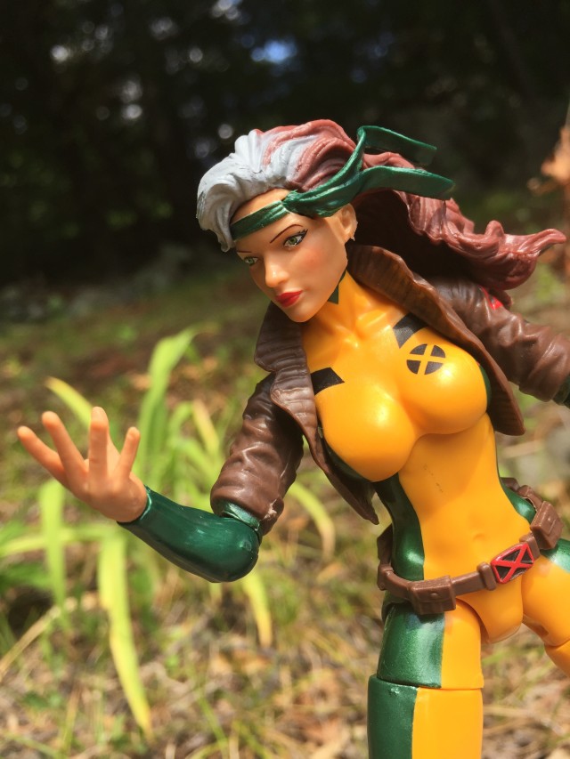 Marvel Legends Rogue Figure Looking at Ungloved Hand