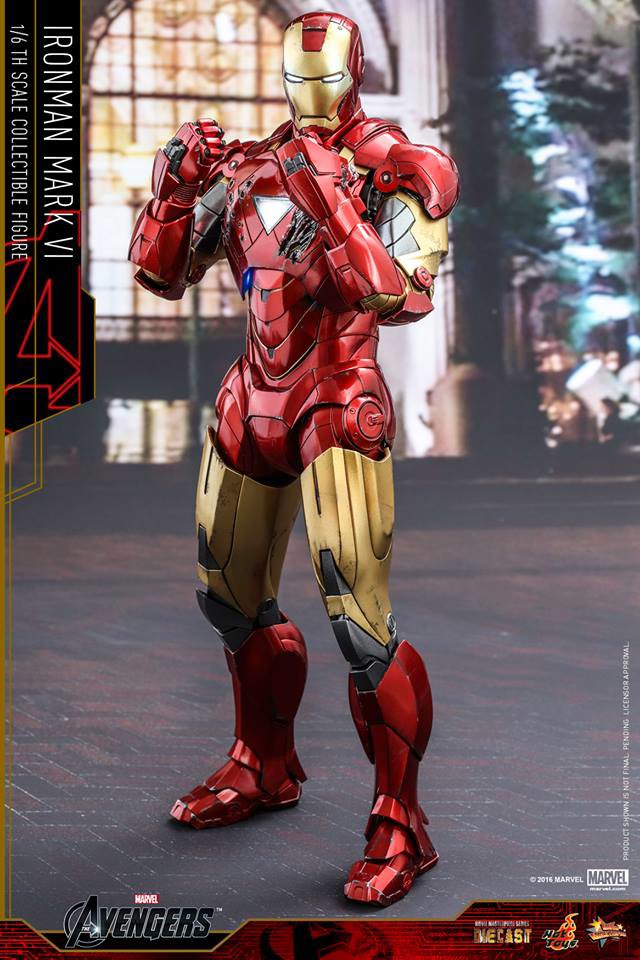 Iron Man Mark 6 Die-Cast Hot Toys Movie Masterpiece Series Figure