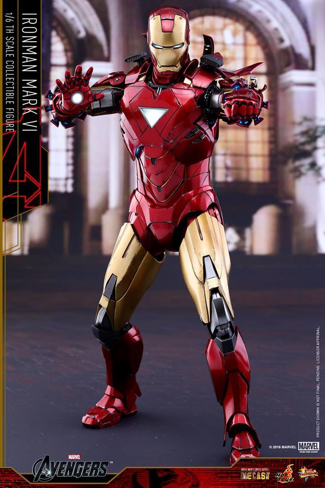 Iron Man Mark VI Die-Cast Hot Toys MMS Figure