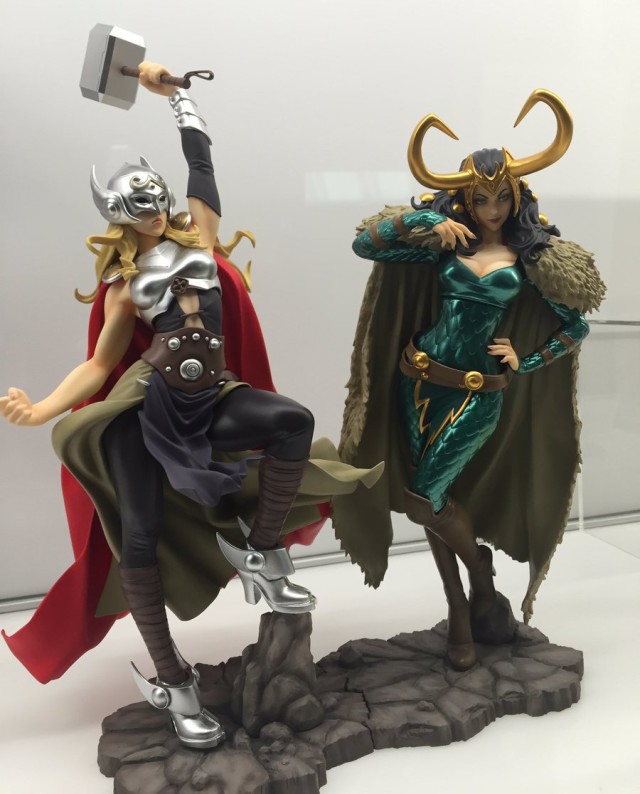 Kotobukiya Bishoujo Lady Thor and Loki Statues SDCC 2016