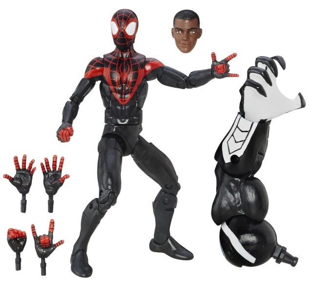 Miles Morales Marvel Legends Spider-Man Figure with Space Venom Arm