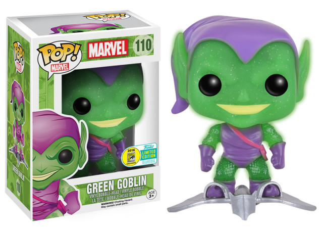 SDCC 2016 Funko Green Goblin with Glider Translucent Glitter