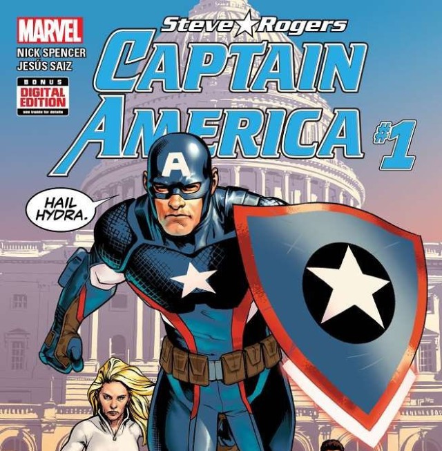 Steve Rogers Captain America Issue 1 Cover Hail Hydra