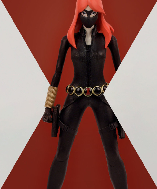 3A Toys Black Widow Figure Wearing Mask