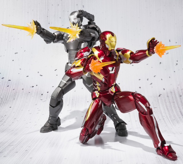 Bandai SH Figuarts Civil War Iron Man and War Machine Figures