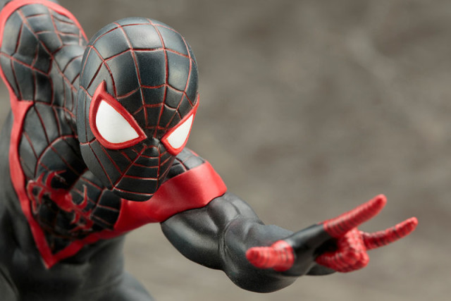 Close-Up of Kotobukiya ARTFX+ Miles Morales Statue