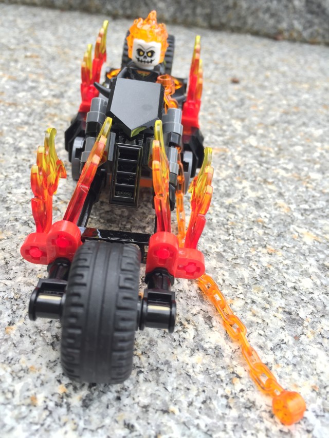 Ghost Rider LEGO Set on Motorcycle