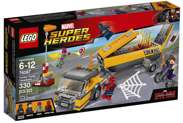 LEGO 76067 Tanker Truck Showdown Set with Civil War Spider-Man Minifigure