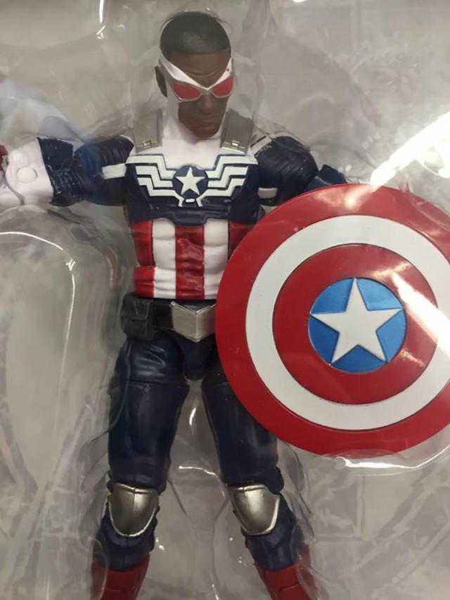 Marvel Legends Captain America Sam Wilson Falcon Figure Close-Up