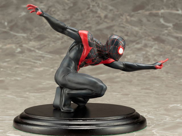 Side View of Kotobukiya Miles Morales Spider-Man Statue