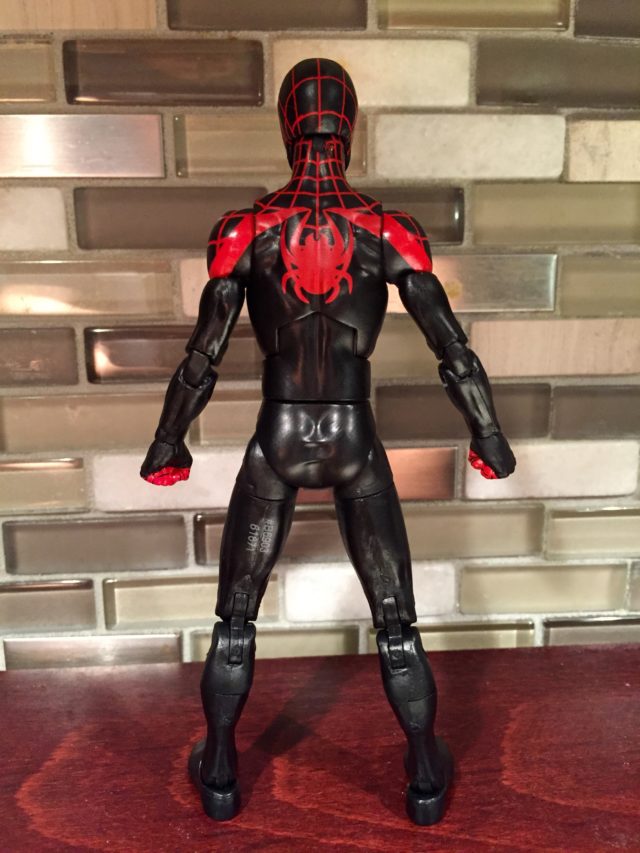 Back of Marvel Legends Miles Morales Ultimate Spider-Man Figure