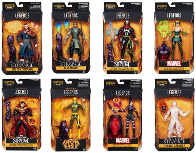 Marvel Legends Doctor Strange Series Figures Packaged