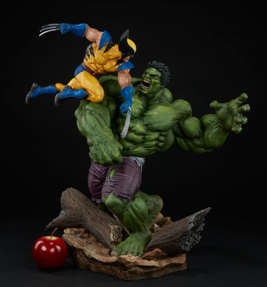 Wolverine 14'' PVC Maquette Statue Figure Collectible Toys W/Box Marvel Hulk vs 