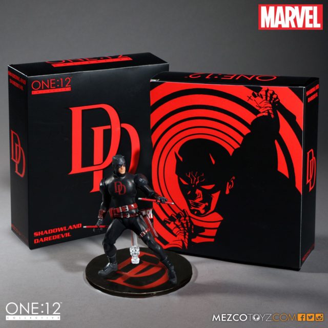 Shadowland Daredevil Mezco Figure and Box NYCC 2016