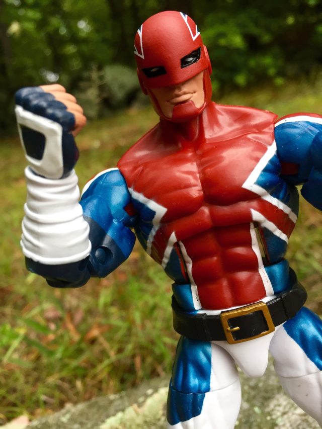 Close-Up of Captain Britain Legends Six Inch Figure