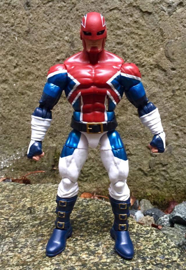 Front of Captain Britain Hasbro Marvel Legends 6" Action Figure