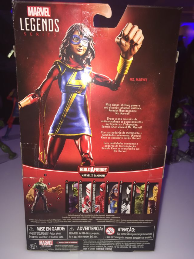 NYCC 2017 Ms. Marvel Marvel Legends Figure Cardback