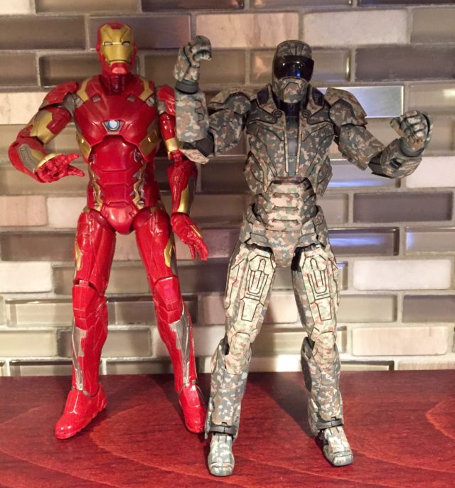Size Comparison Comicave Shades Iron Man and Hasbro Iron Man Marvel Legends Figure