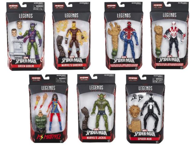 Spider-Man Marvel Legends Sandman Series Figures Packaged
