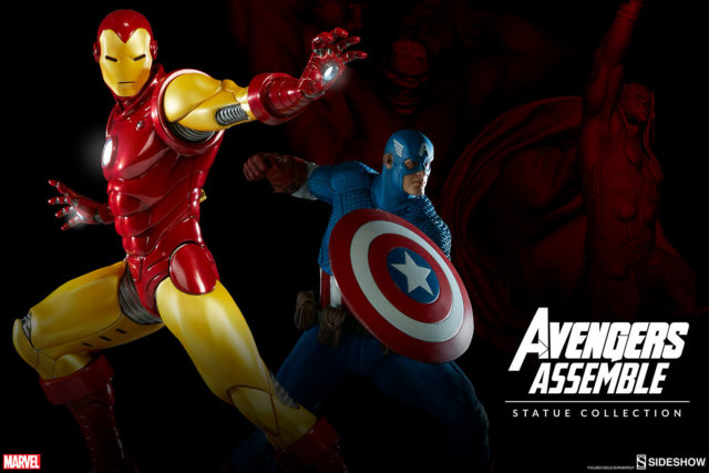 sideshow-avengers-assemble-statues-iron-man-captain-america-hulk-thor