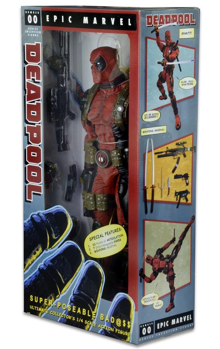 NECA Marvel 1/4 Scale Action Figure Deadpool 18inch for sale online