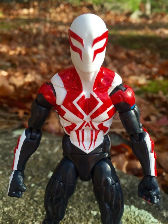 Close-Up of Marvel Legends 2017 Spider-Man 2099 6" Figure Paint Apps